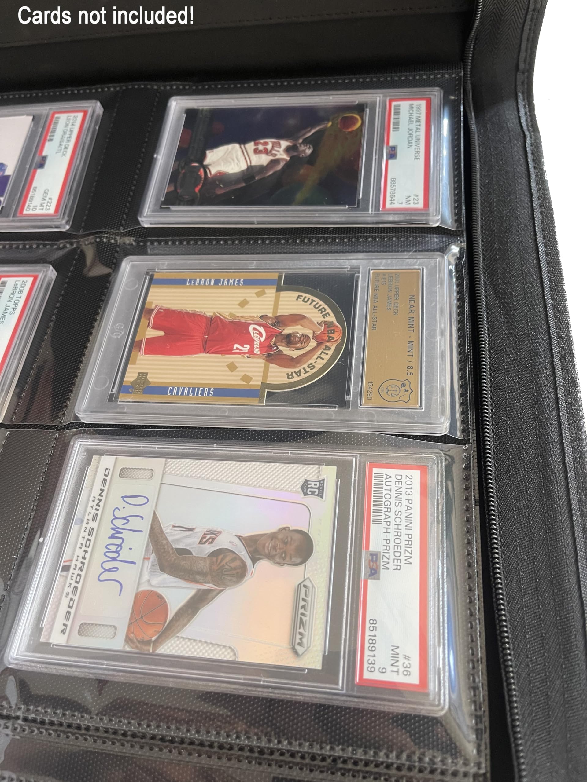 Premium Graded Card Slab Zip-Album Black - 40 Pockets