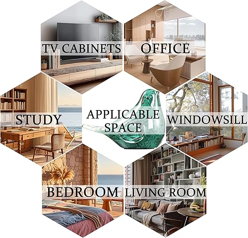 Miniatura 5 de Figura de pájaro de vidrio hecha a mano, escultura de animales, centro de mesa para decoración del hogar, para los amantes de los pájaros