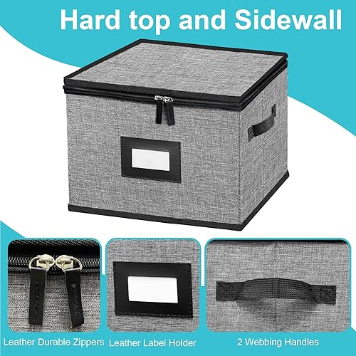 Miniatura 3 de Contenedores de almacenamiento de China - Contenedores acolchados de almacenamiento de platos con carcasa dura para transporte en movimiento,