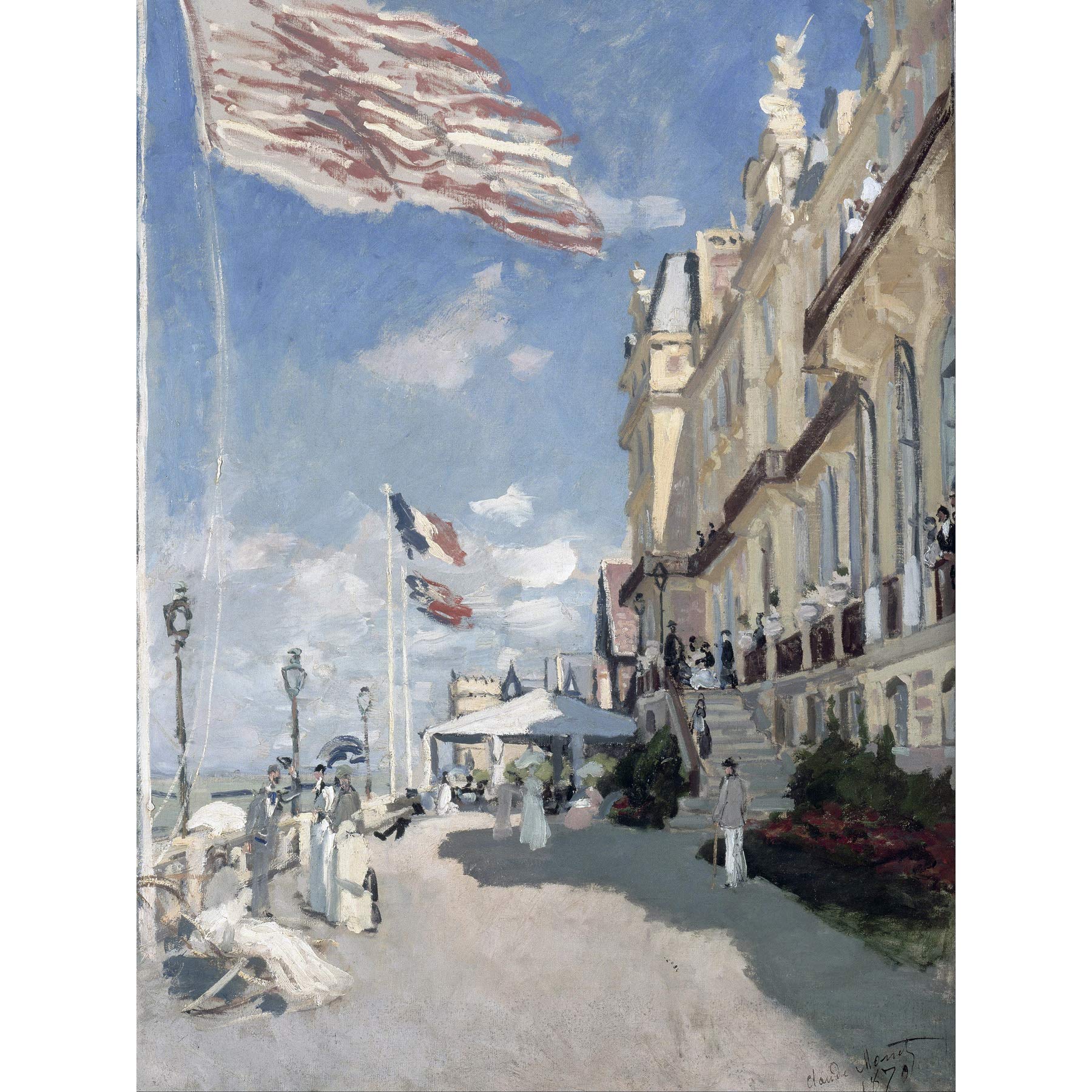 Claude Monet Hotel Des Roches Noires Trouville Large Art Print Poster Wall Decor Premium Mural