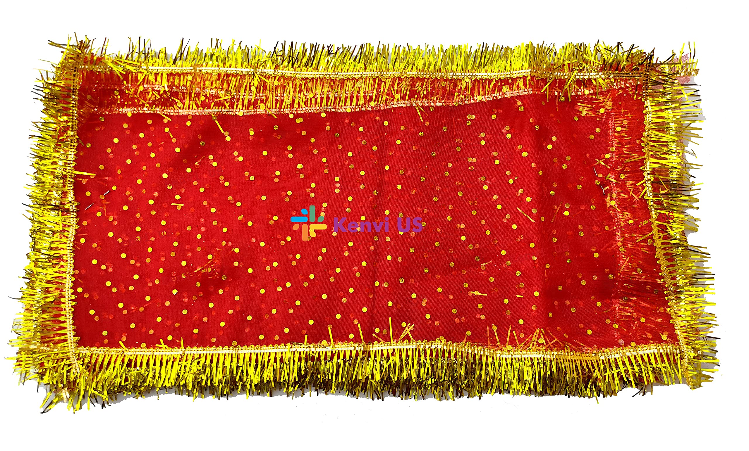 VARSHINE Pack of 3 Devi MATA ki chunari Durga chunari, chunri/Navratri/Kanya Pujan chunari Red || ED44