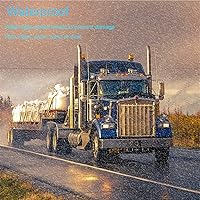 Vista 4 de 2 luces de guardabarros con pedestal de doble cara ámbar/roja con montaje de perno, 52 luces LED cuadradas para semirremolques, Peterbilt Kenworth