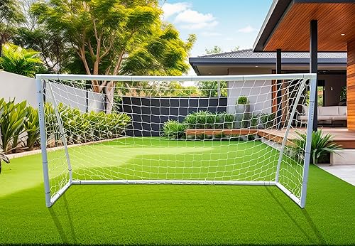 Miniatura 2 de Vallerta Premier - Portería de fútbol portátil AYSO para jóvenes, tamaño reglamentario. Marco de PVC resistente de 2.441 in de diámetro con red