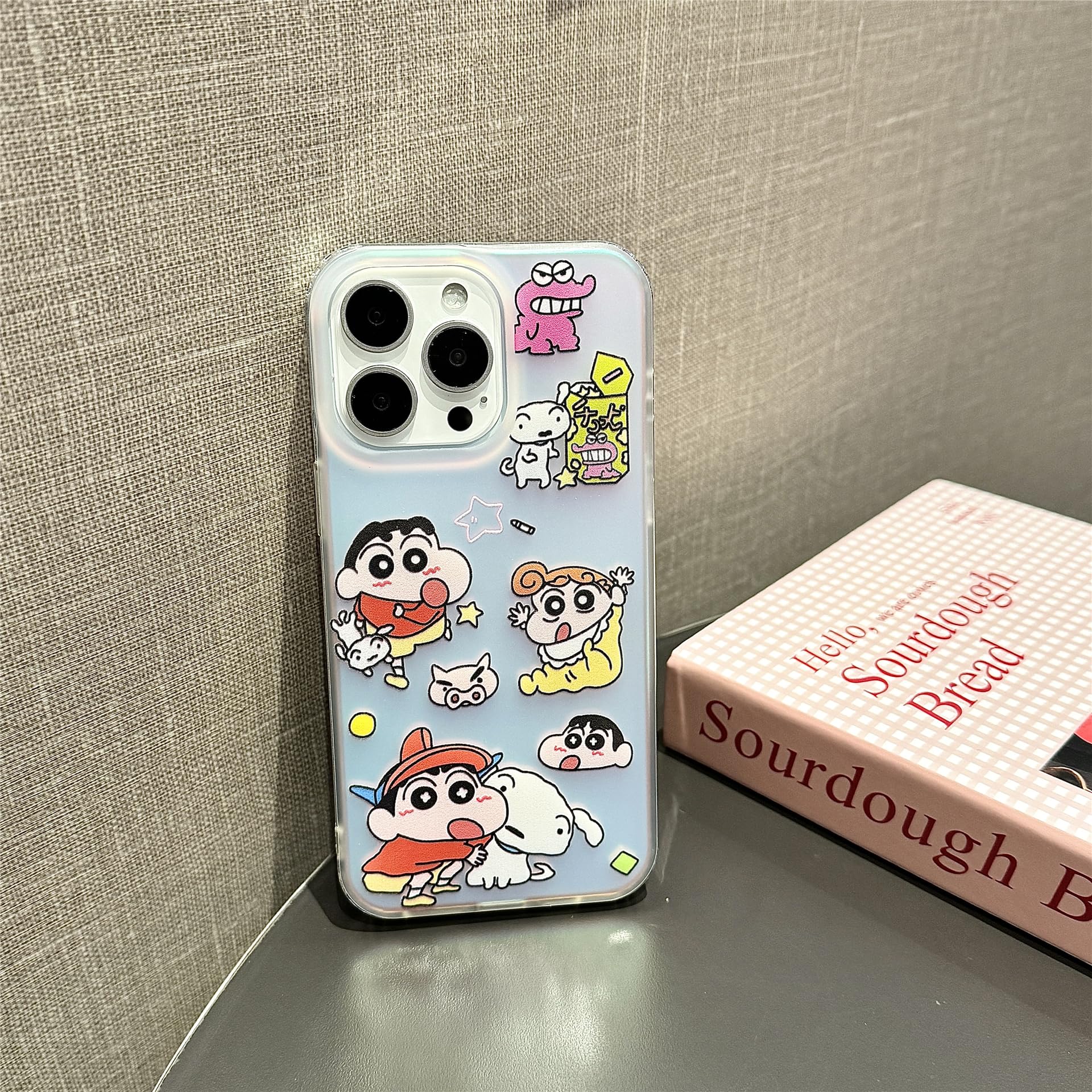 Phone Case with Hand Strap Keychain Charm for Apple Crayon Shin-Chan  Waniyama Shiro Japanese Cartoon Anime Cool Fun Cute Lovely Adorable Kawaii  Kids