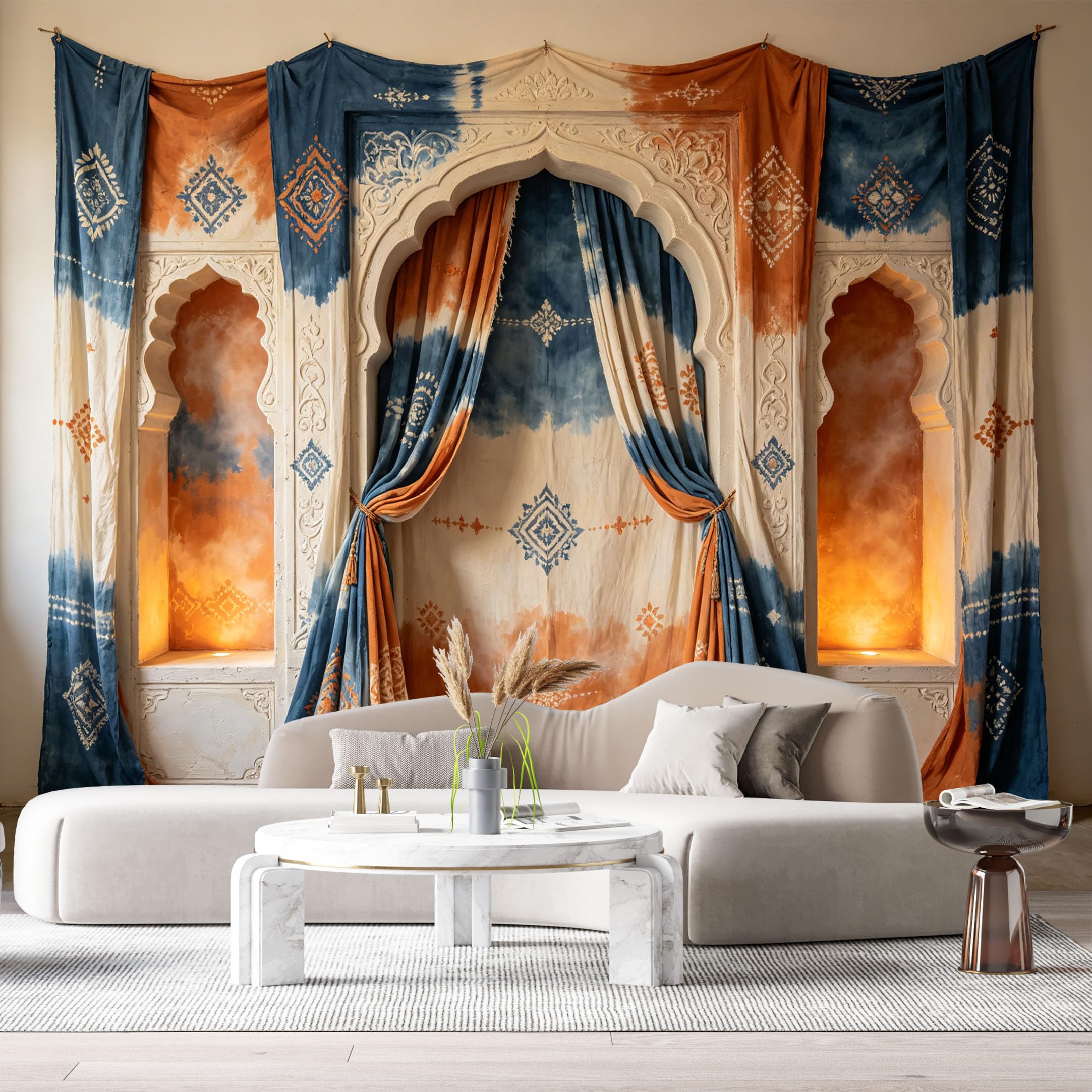 Custom Size Wall Murals Arch Geometric 3D Trompe L'Oeil SelfAdhesiveWall Fabric Removable Wallpaper Wall Decor for Living Room Bedroom Bathroom
