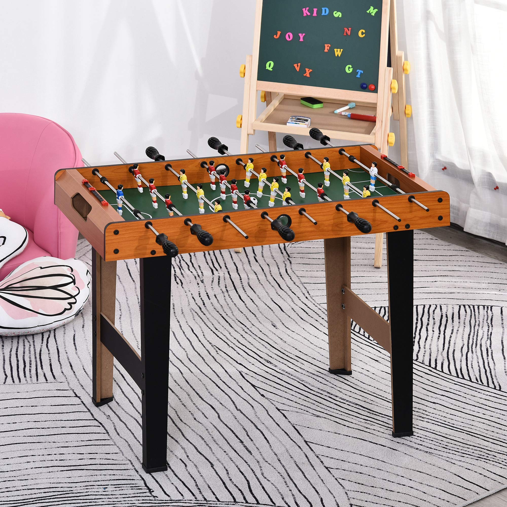 Calcio Balilla in Legno con 22 Giocatori e Accessori Inclusi 84.5x40x61.2 cm
