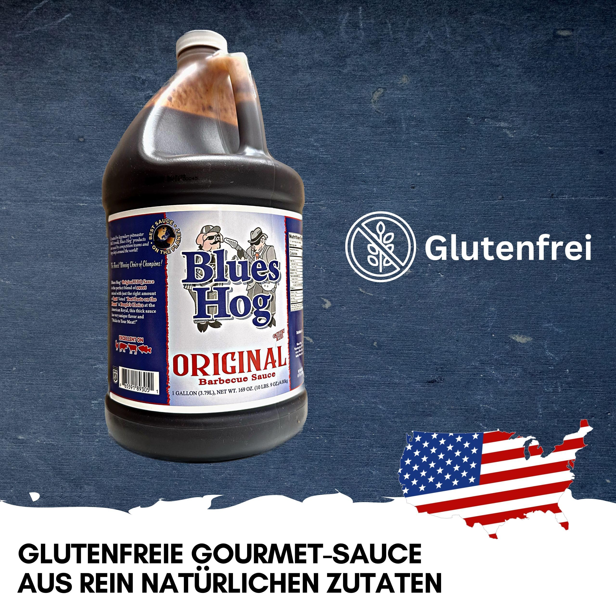 Blues Hog Original Barbecue Sauce 3,79 Liter / 4,8kg XXL-Pack - Beste BBQ Sauce - Ausgezeichnet als "Best Marinade on the Planet"