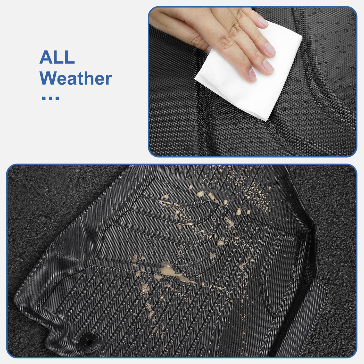 AOMSAZTO Floor Mats Compatible with Cadillac XT4 2019-2026, Front & Rear Row Floor Liners & Cargo Liner & Seat Back Mats, All Weather Protection Custom Fit Full Coverage Waterproof XT4 Accessories - Image 3