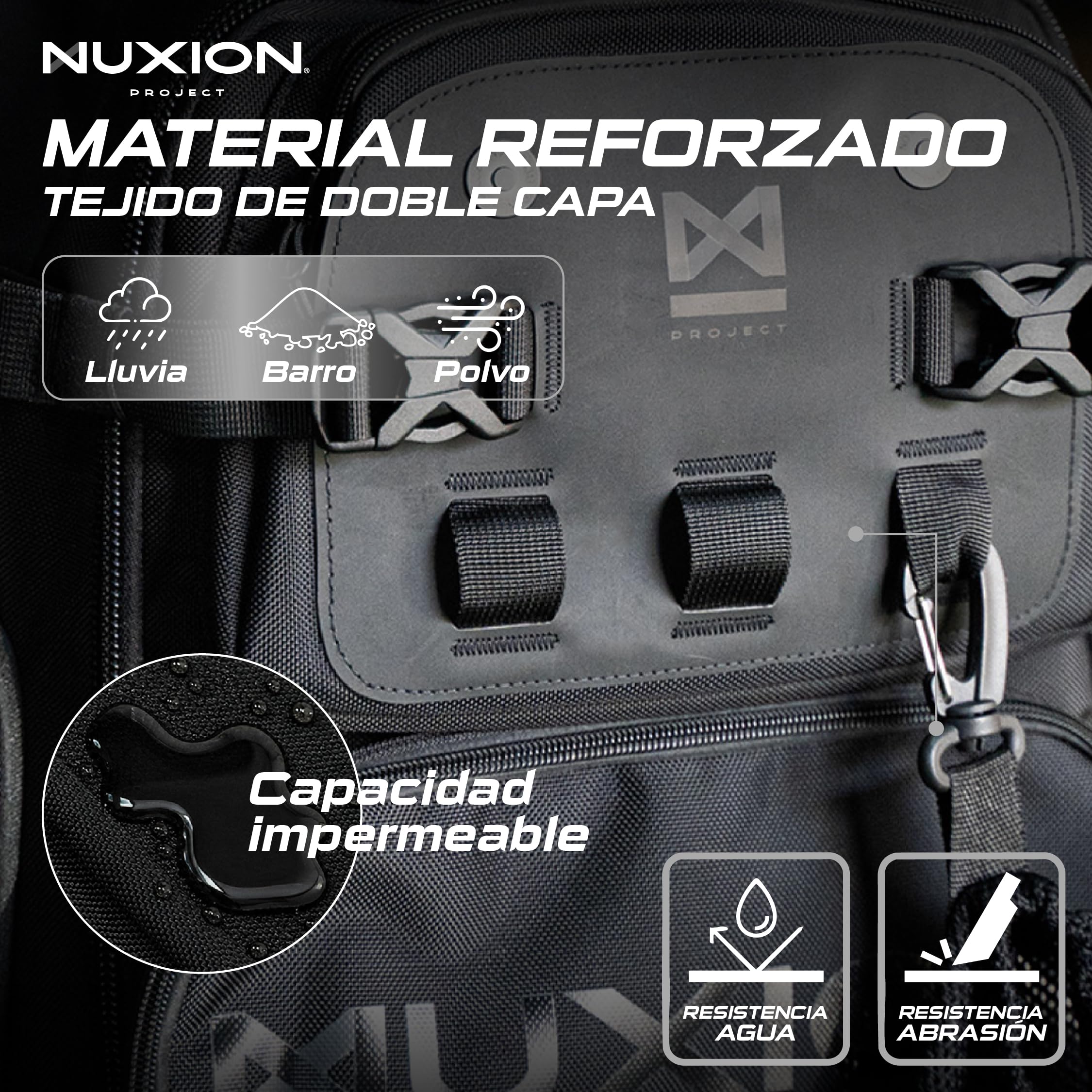 NUXION | Mochila Táctica 40L Impermeable con Zapatillero | Crossfit, Hyrox y Senderismo | Sistema MOLLE, +20 Compartimentos y Portátil 15,6" | Mochila Deportiva Unisex