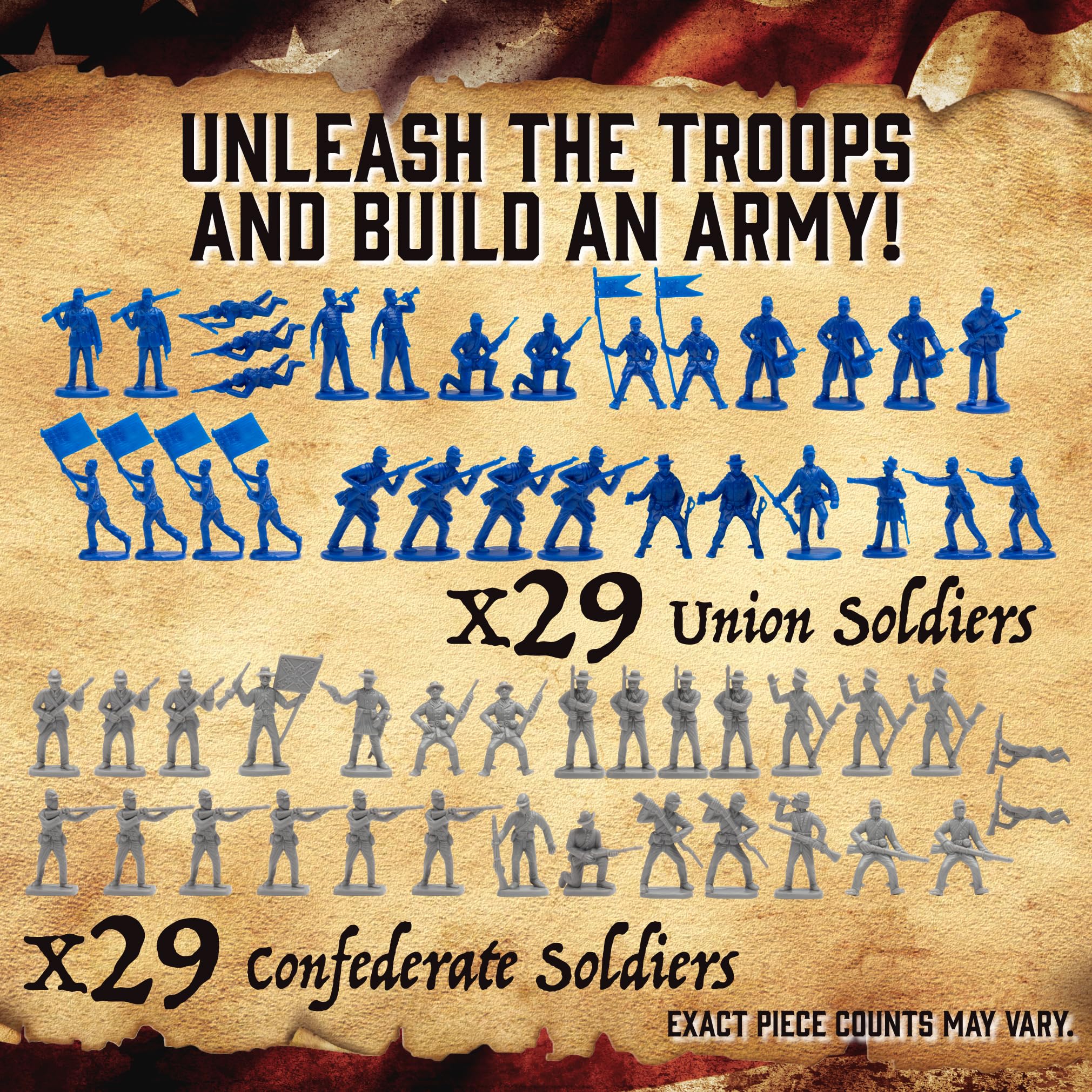 THE CONFEDERATE SOLDIER フィギュア Amazon.com: Civil War Army Men Toy Soldier Action Figure