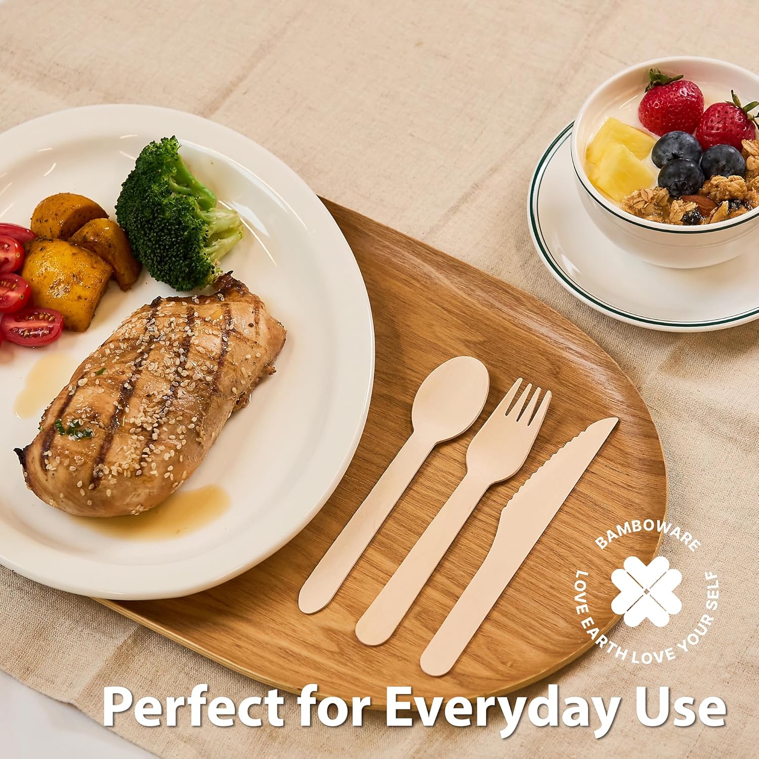 Wooden Knives 1000 Pieces Bulk Pack | Heavy-Duty Birch Wood Disposable Knives | Eco-Friendly, Sharp & Reliable for Catering, Restaurants, and Events