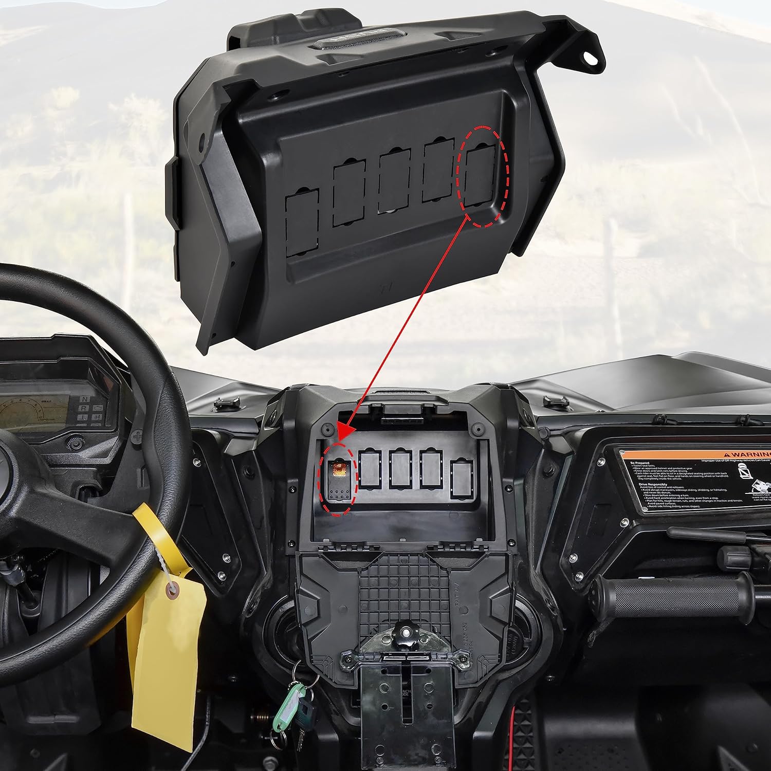 SAUTVS Electronic Device Mounts with Storage Box Organizer Tray for Talon 1000, Electronic Device Phone Tablet GPS Holder for Honda Talon 1000R 1000X 1000X-4 2022-2025 Accessories