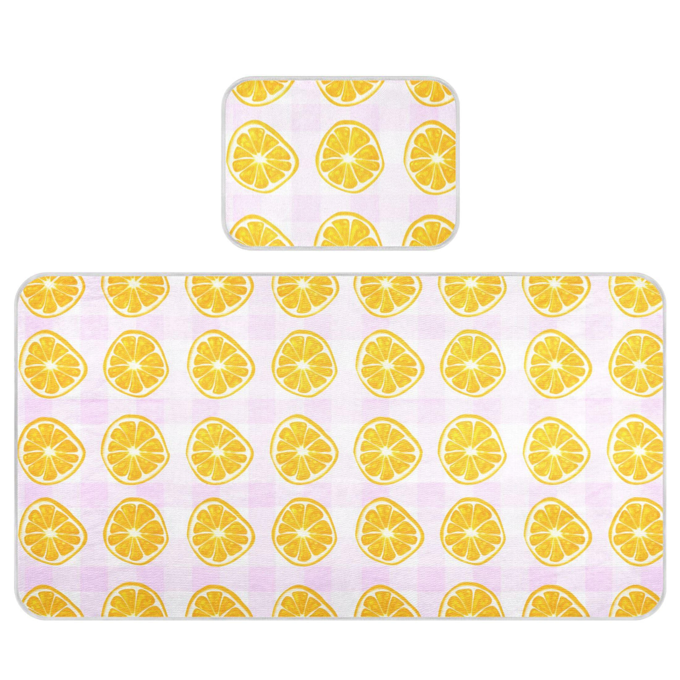 Takiito Orange Slices Baby Cooling Mattress Pad, Soft & Breathable Cooling Mat Keep Baby Cool in Summer 28x52 in, Nursery Essential