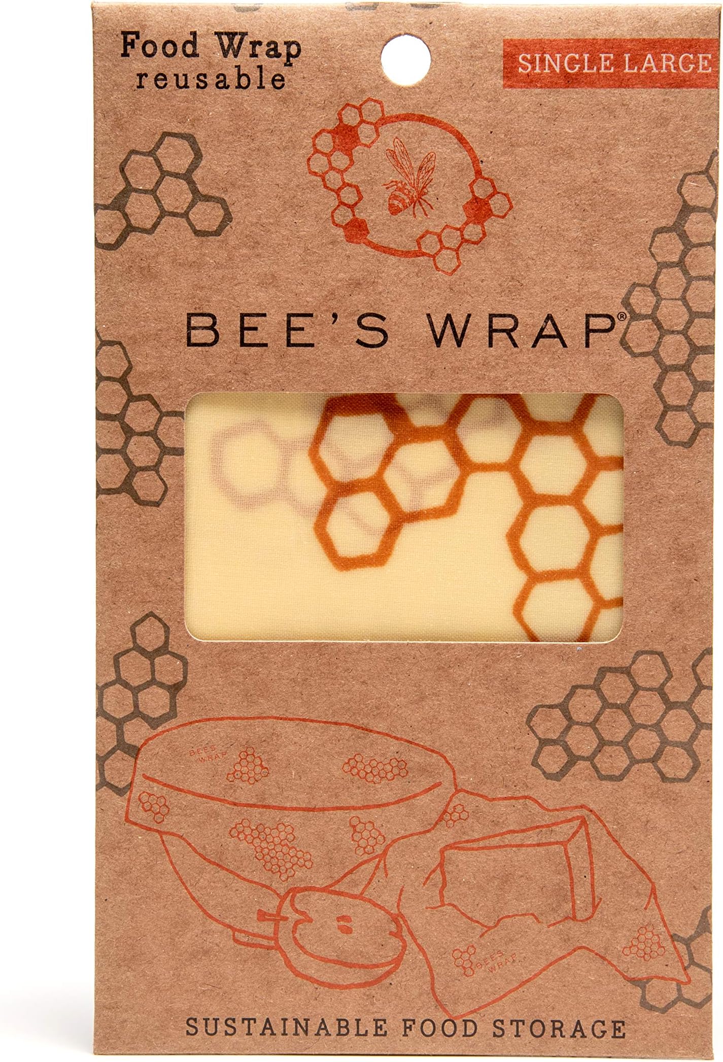 BEES WRAP Wax Cloth Food Wrap Large, 1 EA