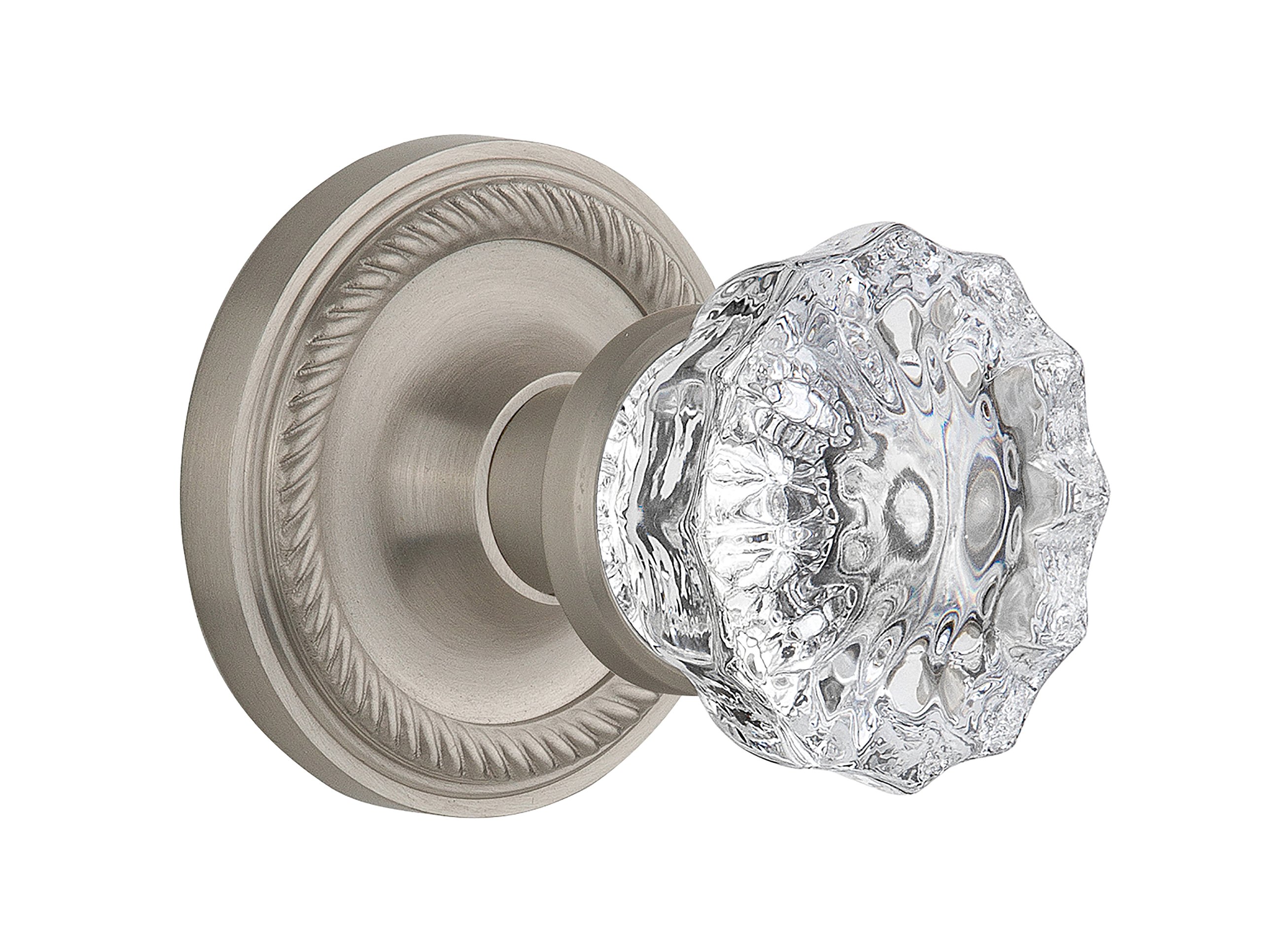 NostalgicWarehouse Rope Rosette with Crystal Glass Knob