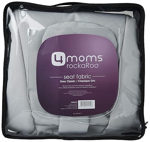 4moms rockaRoo - Tela de asiento para bebé bebé y niño lavable a máquina suave tela de nailon gris clásico