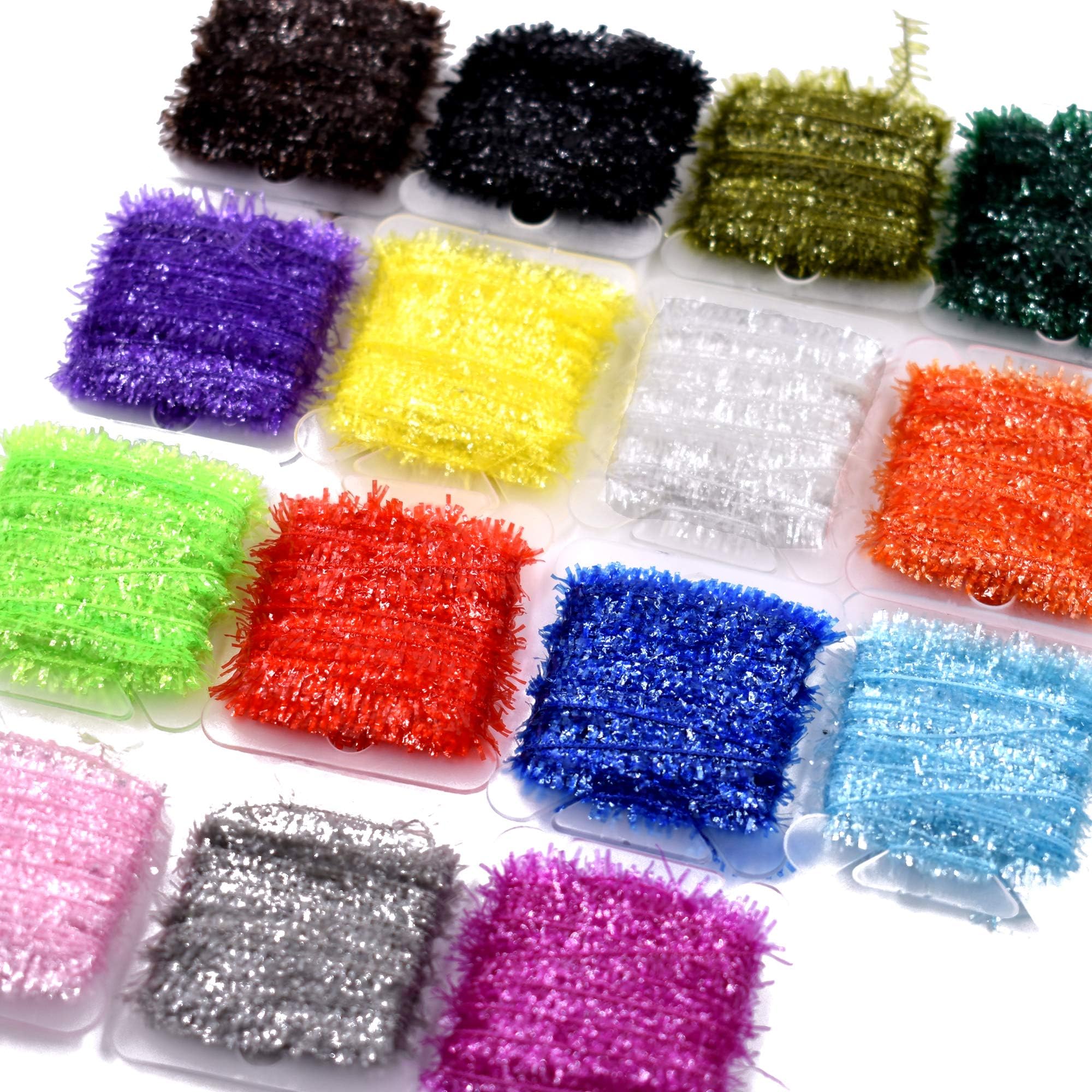 10/15 Cards Random Colors Fly Tying Tinsel Chenille for Fly Tying