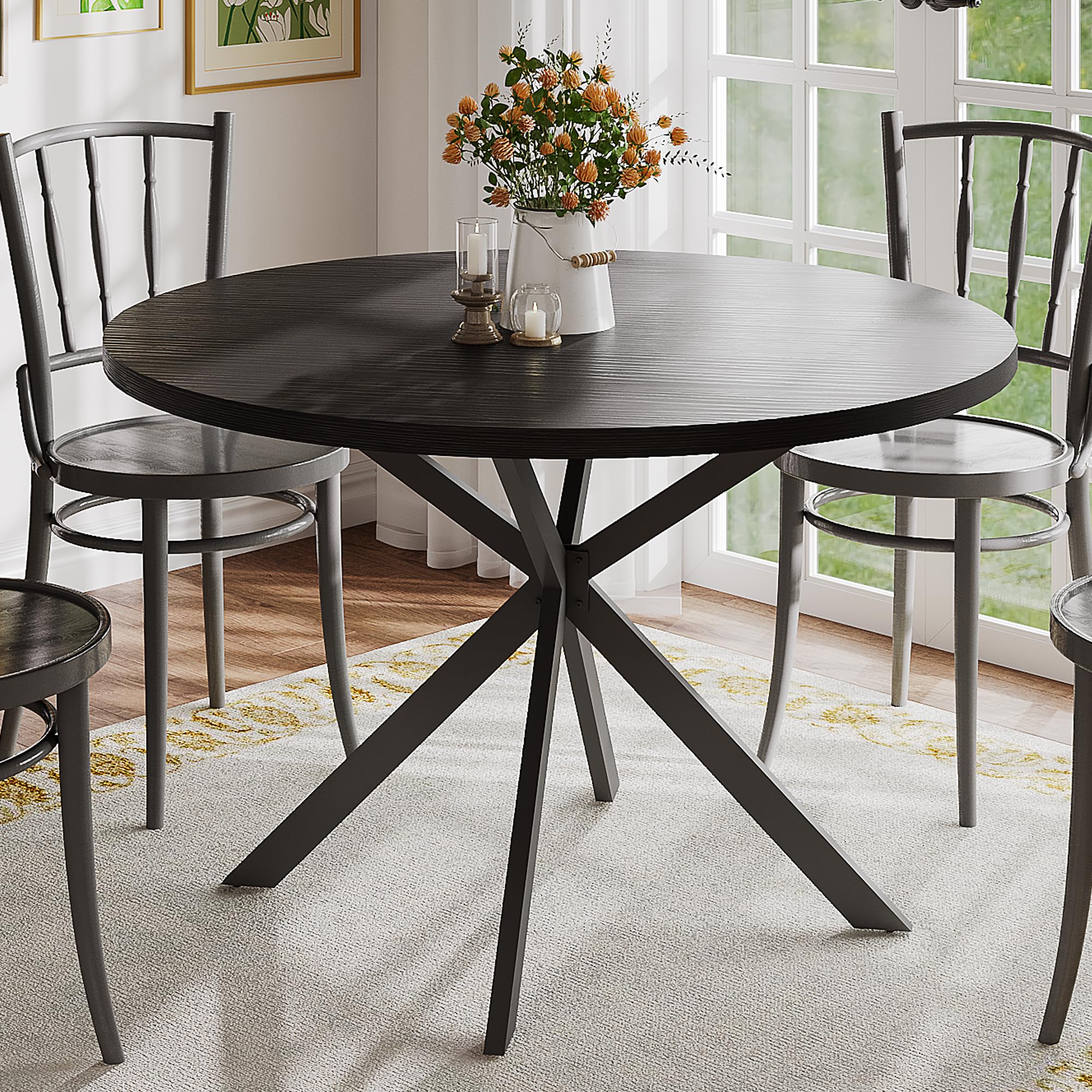 Amazon.com - ChooChoo 47.2 Inch Round Dining Table for 4