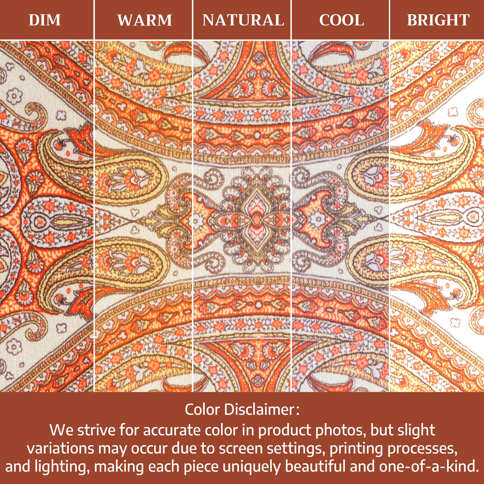 Maison d' Hermine Sets de Table 100% Coton (33 cm x 48 cm, Lot de 4) | Lavable et Réutilisable pour la cuisine la salle à manger les fêtes décorations de Thanksgiving et de Noël - Kashmir Paisley