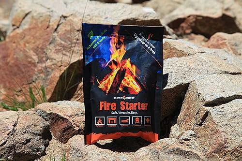 Miniatura 8 de InstaFire, granos para prender fuego, natural, ecológico, prenda fuego en cualquier clima,4paquetes por envase, premiado como el iniciador de fuego