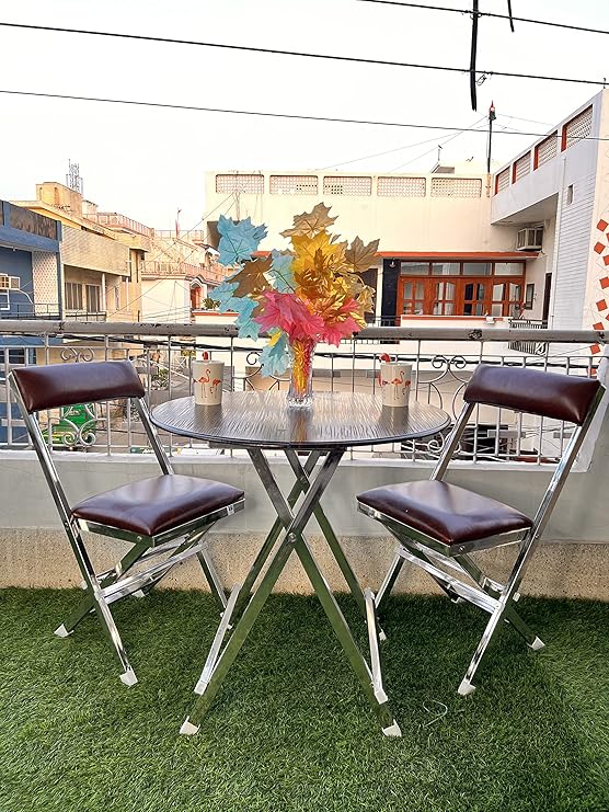 Sahni Portable Furniture Garden Patio Seating Chair and Table Set in