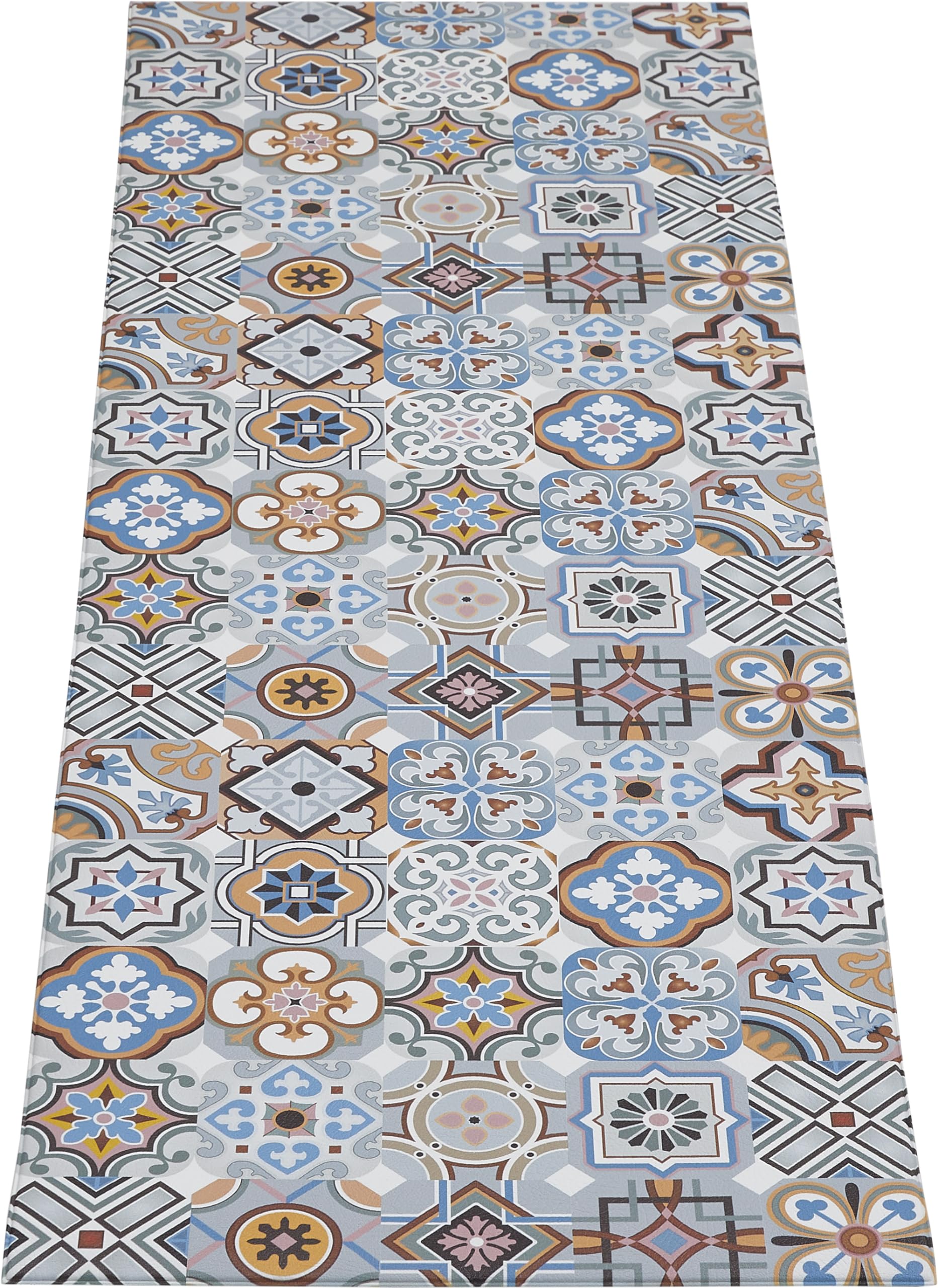 andiamo Tapis de Couloir Marrakech avec Dos antidérapant – Tapis de Cuisine et Couloir - 70 x 200 cm - Bleu Gris