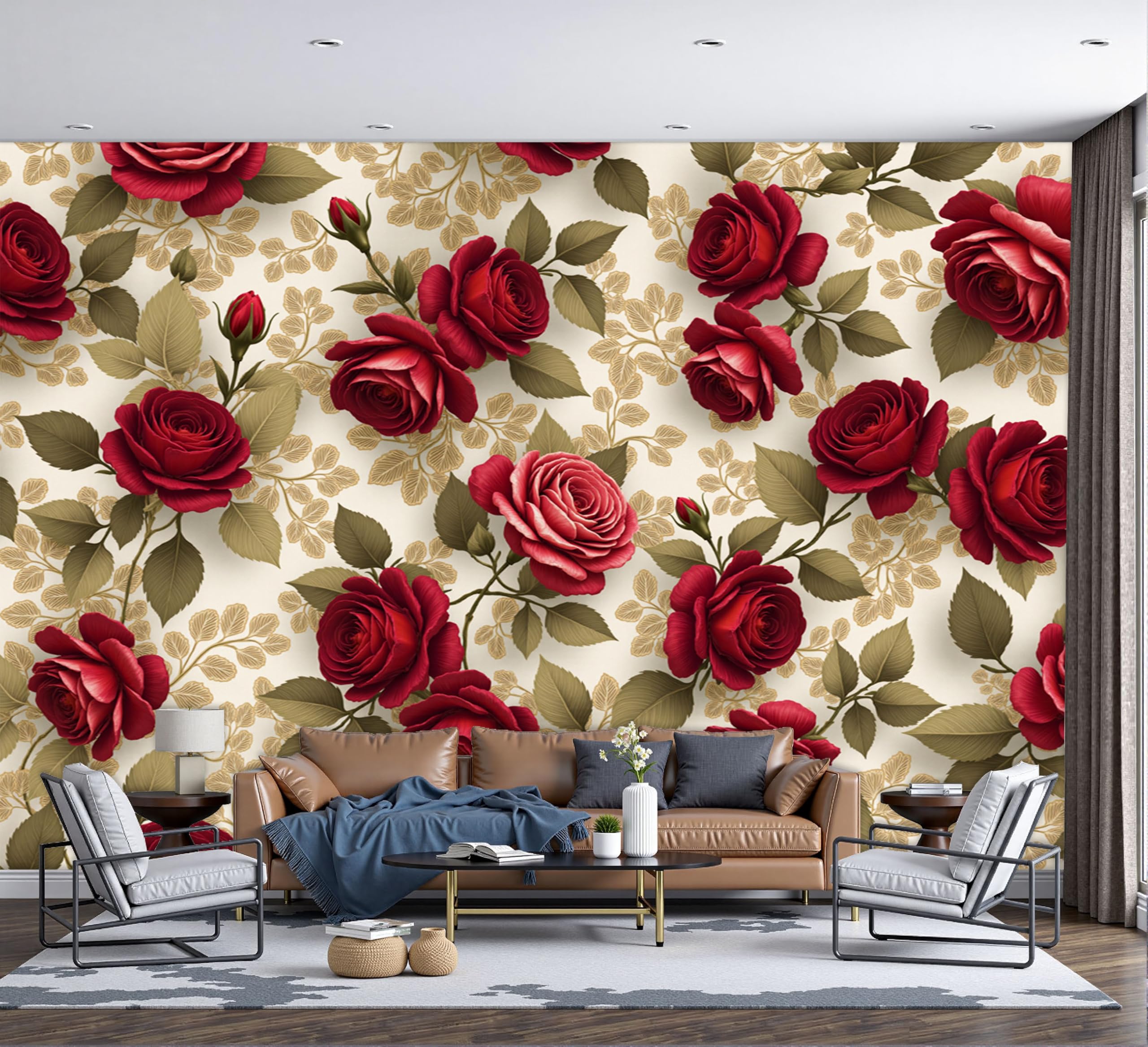 Fresque murale plantes vintage pour une chambre d'enfant poétique