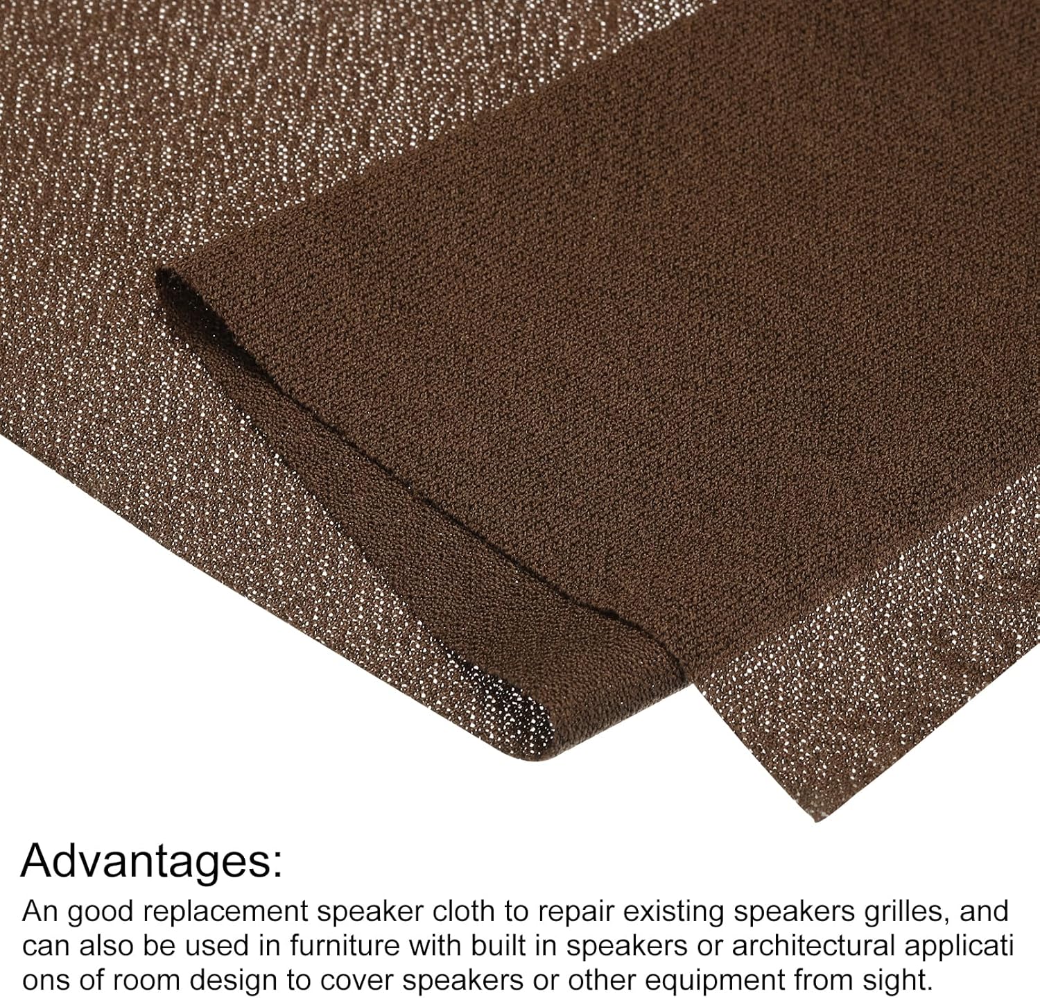 uxcell Brown Speaker Mesh Grill Cloth (not Cane Webbing) Stereo Box Fabric Dustproof Cloth 100cm x 170cm 39 inches x 67 inches