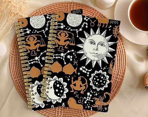 Miniatura 4 de Knibeo Cuaderno de bruja, diario de bruja, 5.5 x 8.3 pulgadas, diario en espiral para mujer, diario de brujas