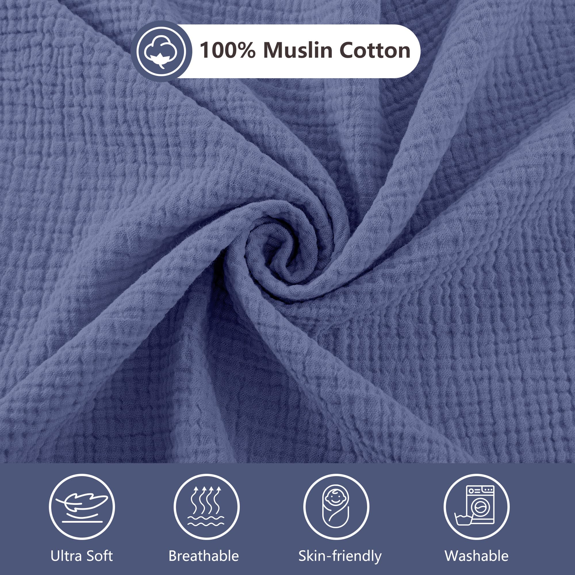 Muslin Moses Basket Sheets 2 Pack - Image 3