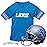 Detroit Lions Football Helmet & Jersey Top Set