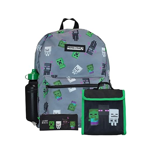 Minecraft Kids Minecraft Backpack 4 Piece Set