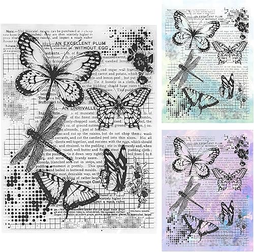 Miniatura 8 de UCEC 8 hojas de sellos transparentes de flores para hacer tarjetas, sellos de silicona para manualidades, sello de flores de goma transparente A1- 8