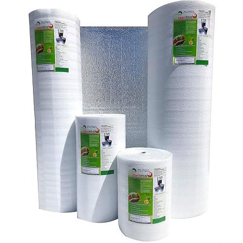 SmartSHIELD -5mm 36"x50ft Reflective Foam Core Insulation roll, Cold and Heat Shield, Radiant Barrier, Thermal Insulation - Engineered FOIL/White Film