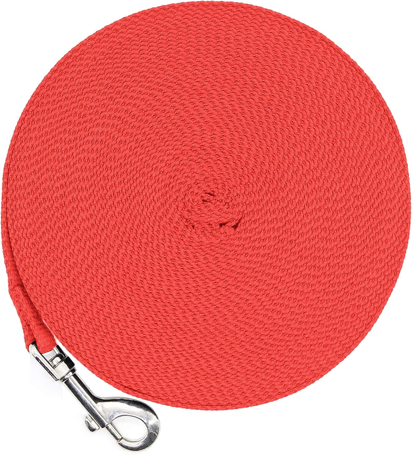 Justzon Cotton Web Dog Training Lead (30-Feet-Red)