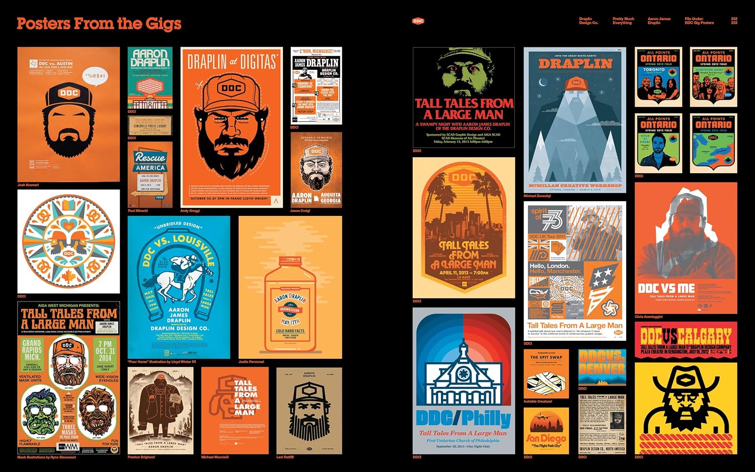 Draplin Design Co.: Thick catalog of logo work, personal projects, and brash design opinions from a Portland legend.