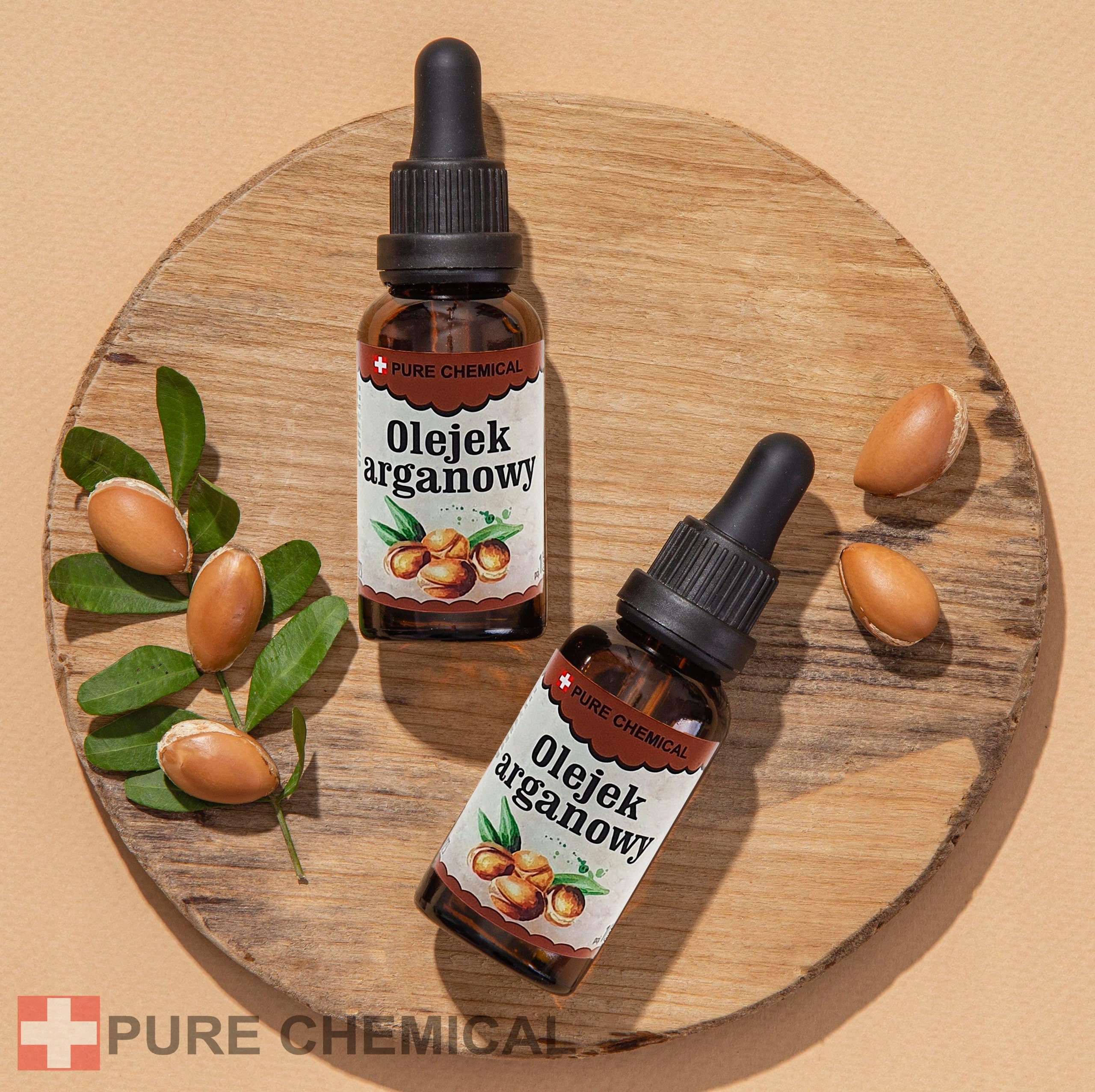 CHOSA Olio di Argan Puro al 100% Spremuto a Freddo 1 litro + Dosatore - Olio per Capelli, Corpo, Unghie e Barba - Cura Della Pelle e Cosmetici Fai Da Te - Nutre e Mantiene la Lucentezza