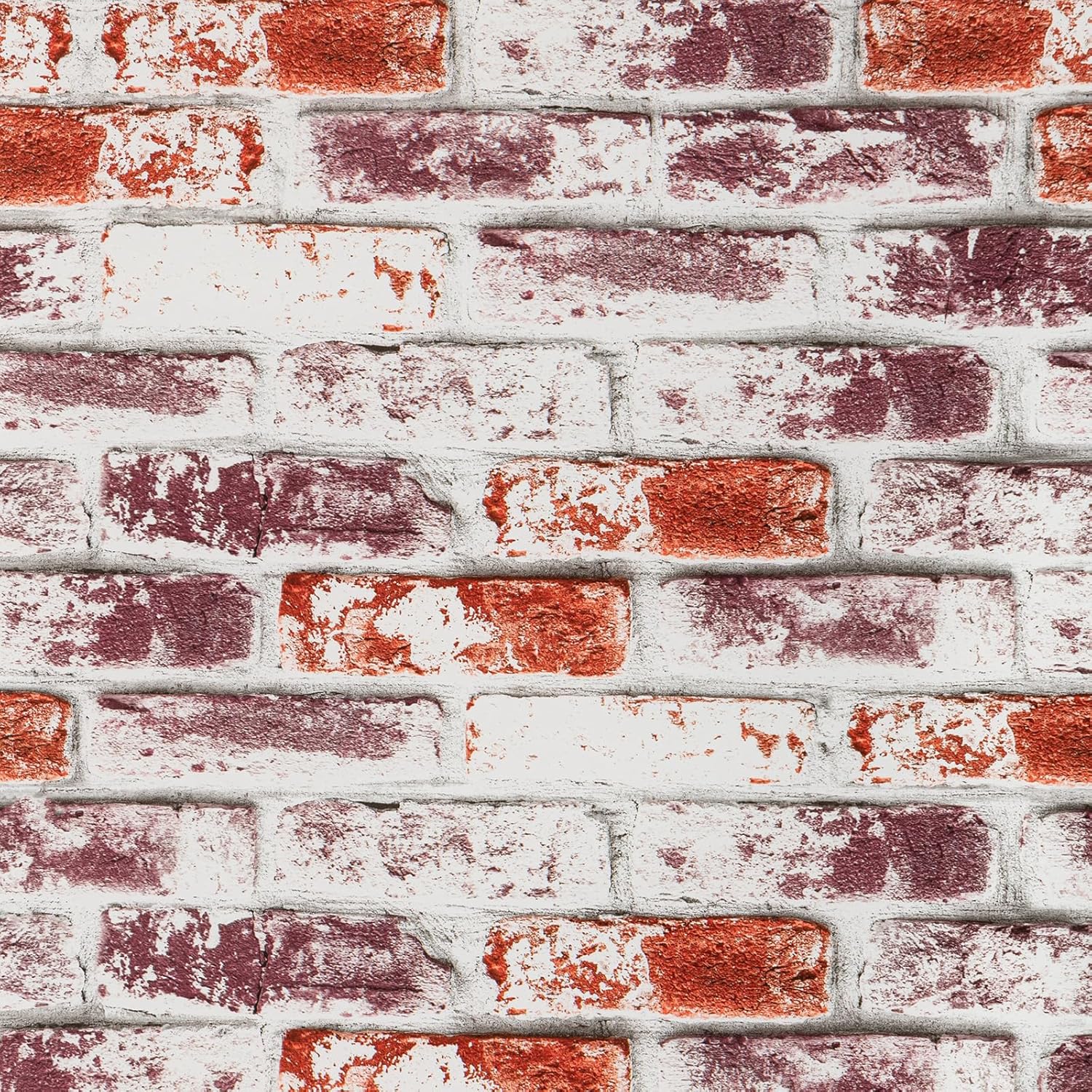 Anmon Brick Wallpaper Peel and Stick Wallpaper 17.7" x 236", White Gray Contact Paper Waterproof, Christmas Grey Vinyl Roll Self Adhesive Removable Wall Paper Textured for Walls Bedroom Backsplash