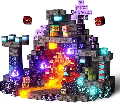 GobiDex Light-Up Magnetic Building Blocks Playset, STEM Sensory Travel Toys for Kids, Creative Pretend Play Montessori Gifts for Boys Girls