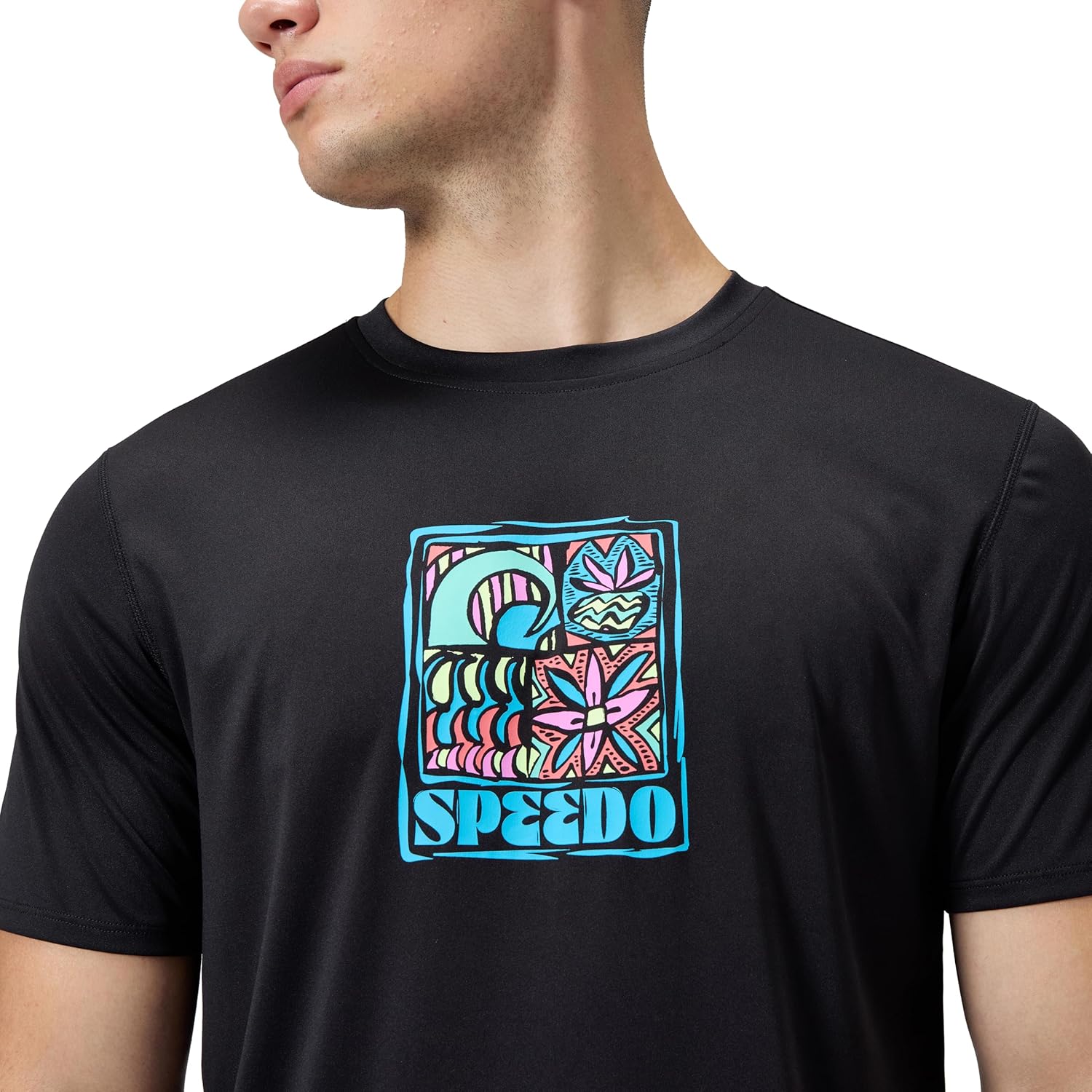 Speedo Men's Uv Swim Shirt Graphic Short Sleeve Tee - Image 5