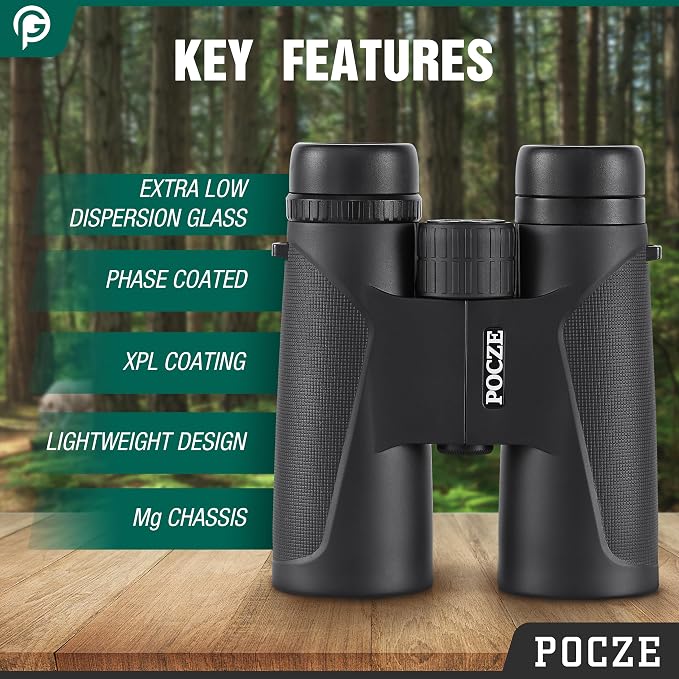 Binoculares 12x42 HD para adultos, resistentes al agua miniatura 6
