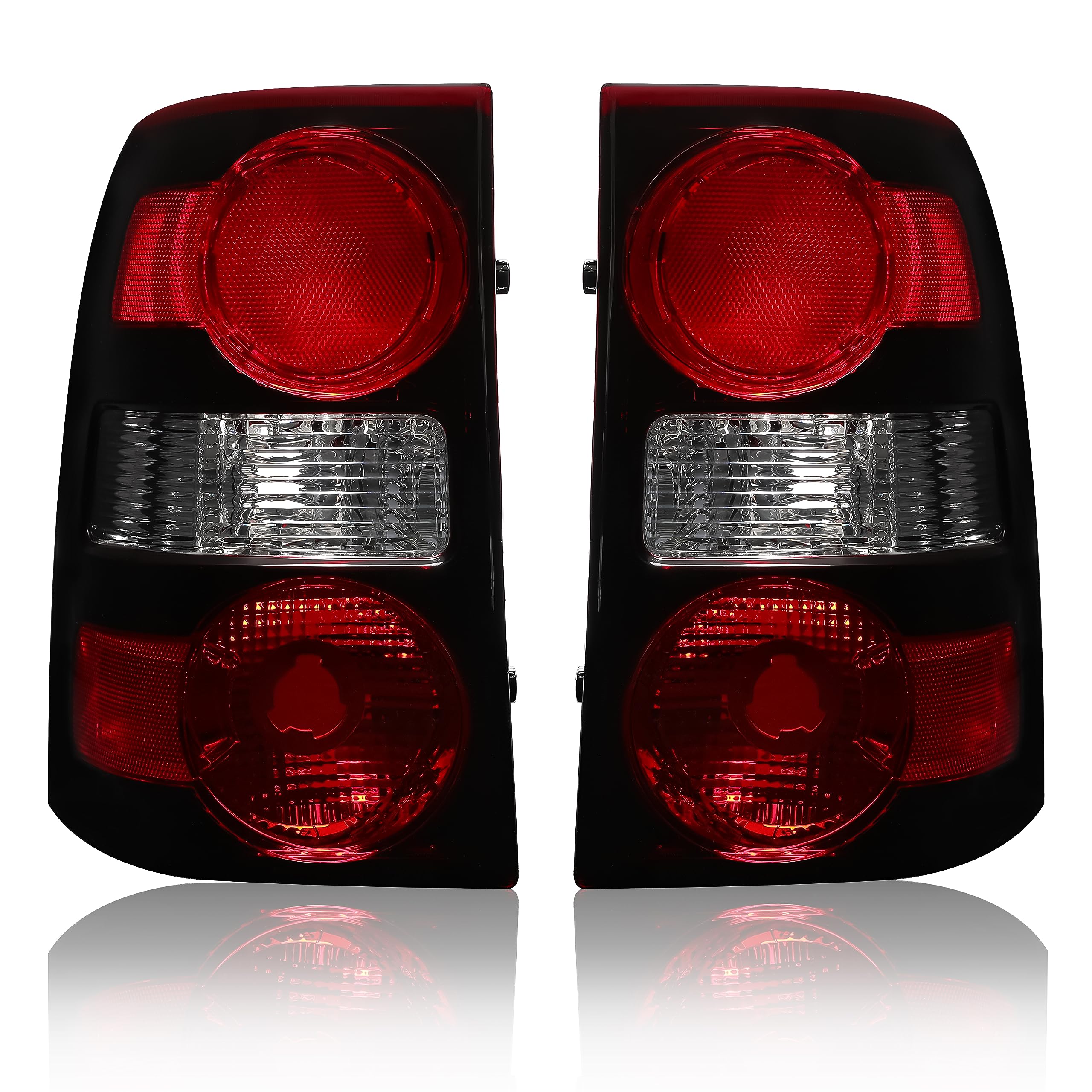 HECASA Tail Lights Compatible with 2006-2010 Ford Explorer Replacement for 6L2Z13405CA FO2818140 6L2Z13404CA FO2819140 Halogen Rear Taillights Tail Lamp Driver & Passenger Side