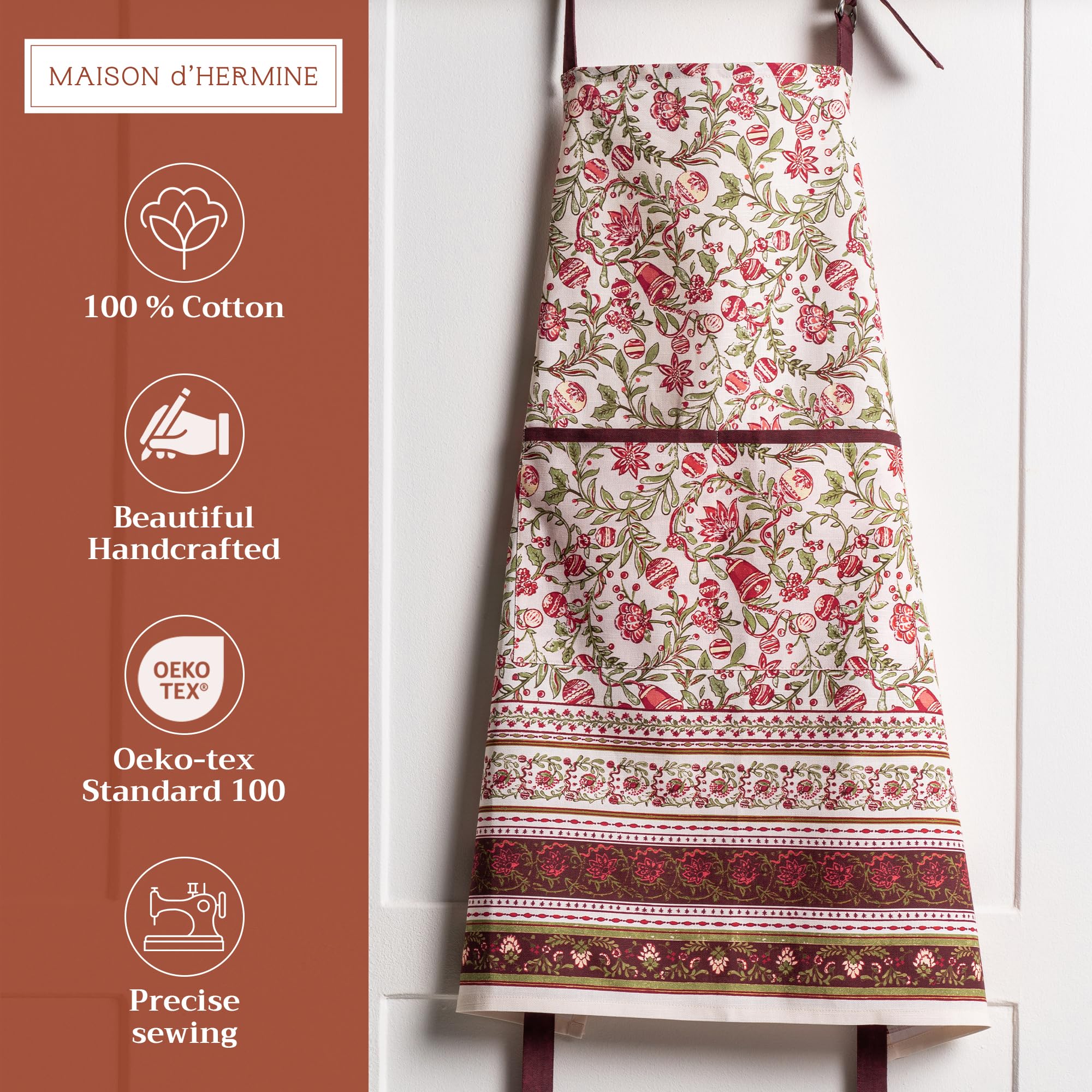 Maison d' Hermine 100% Cotton Apron for women with Pocket Kitchen Chef Autumn Apron for Men Cooking Gardening Server Waitress Maid - Image 2