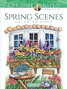 Creative Haven Spring Scenes Coloring Book (Adult Coloring Books: Seasons)