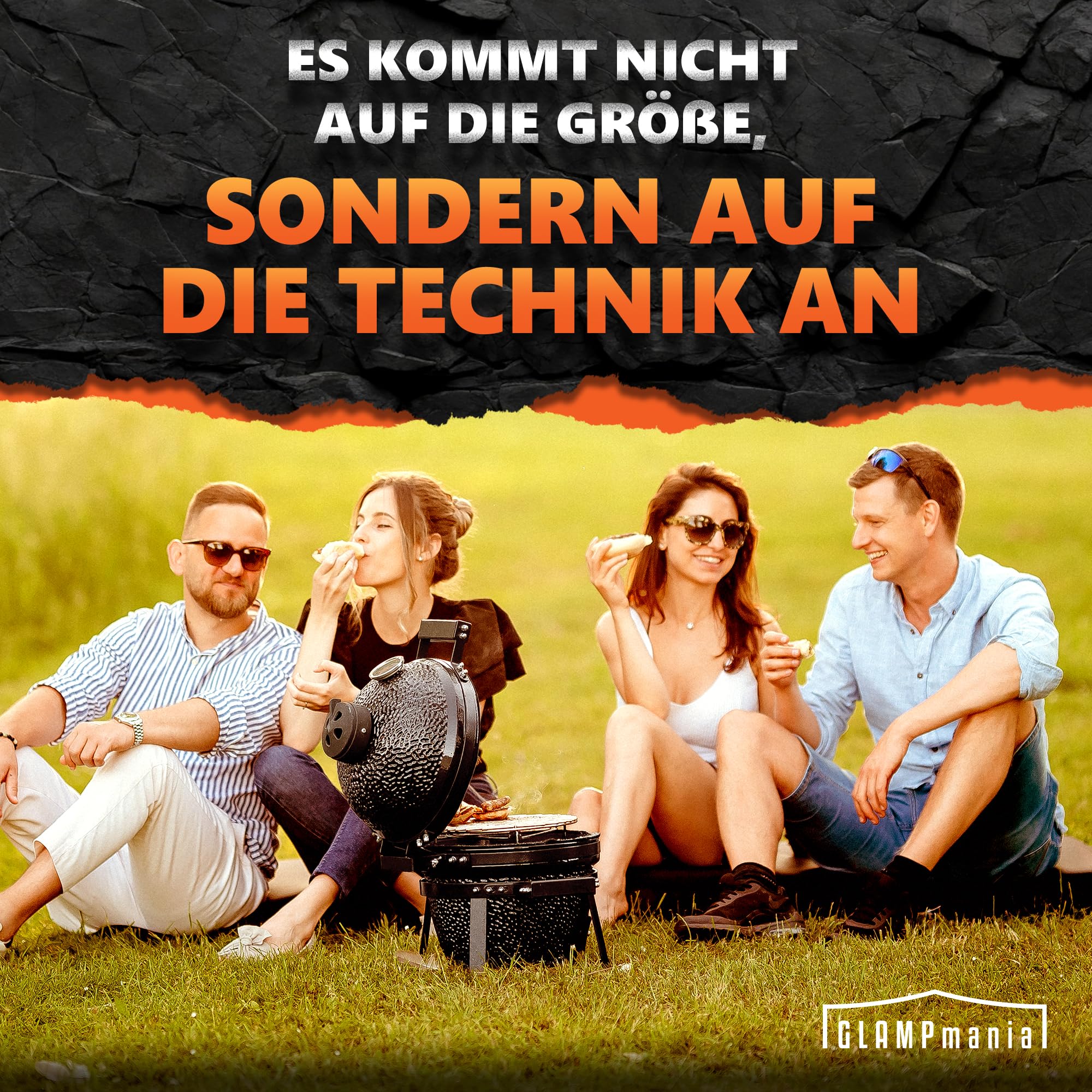Keramikgrill Kamado Grill SET für 2 Personen - Grilllrost Ø25cm I Smoker Grill I Campinggrill, BBQ, Holzkohlegrill für Camping Garten Balkon - Jetzt Holen und Genießen