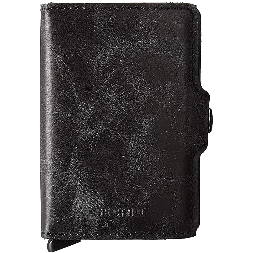 SECRID - Secrid Twin Vintage Black Leather With Black Card Protector Wallet