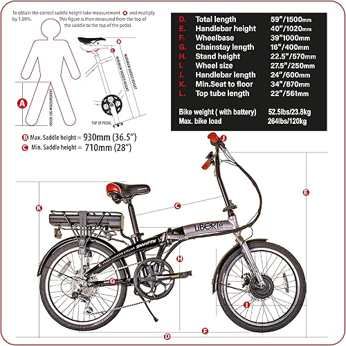 Miniatura 4 de SWIFTY Bicicleta eléctrica plegable Liberte 36 voltios 250w
