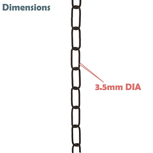 Image of Aspen Creative 21120-05-1, Steel 3 Feet Heavy Duty Chain for Hanging Lighting Fixture /Swag Light /Plants in Oil Rubbed Bronze, 10 Gauge