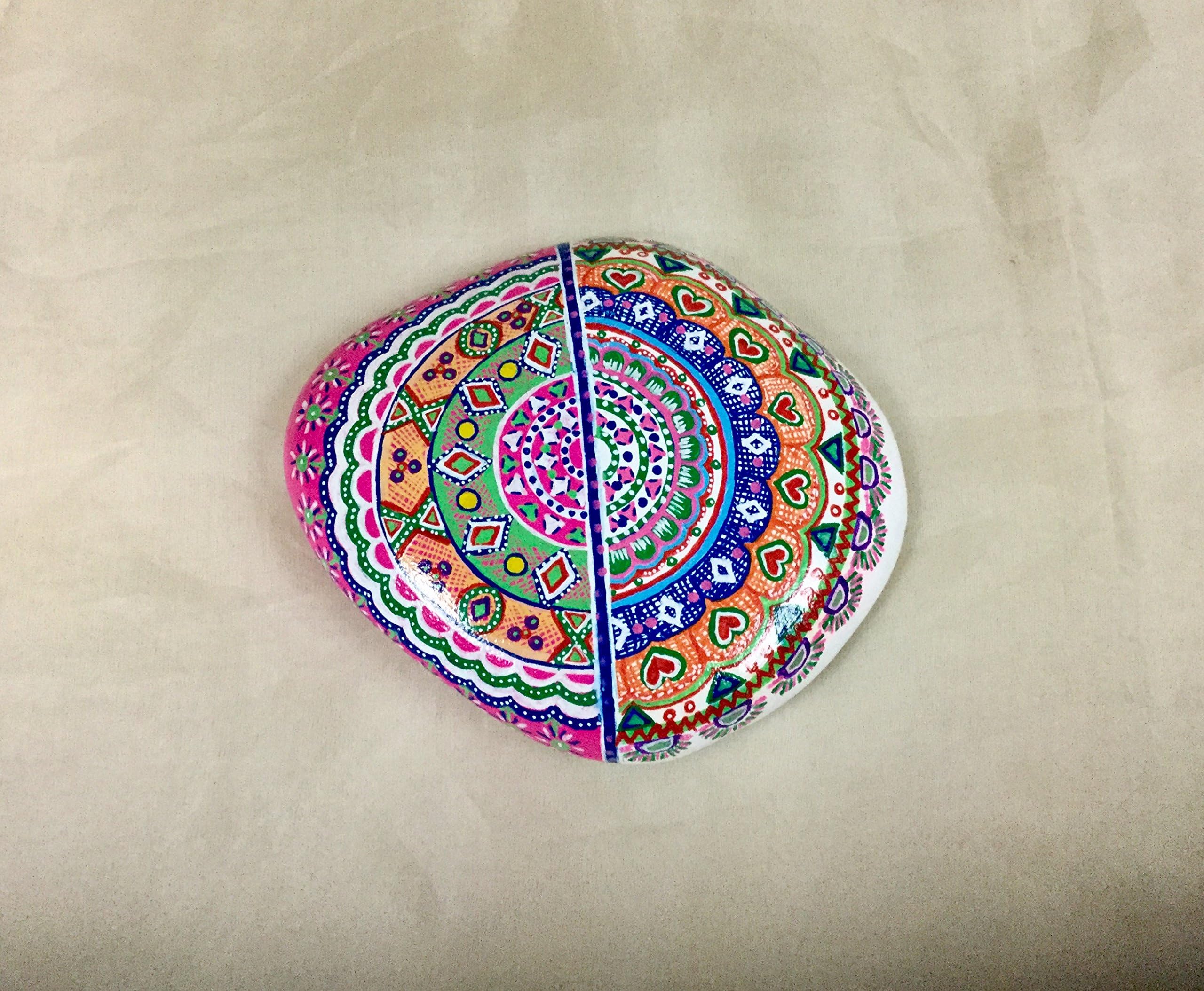 Hand painted river rock