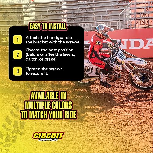 Miniatura 6 de Circuit Equipment - Paramanos universales de alta resistencia Dakar para todo tipo de clima - Paramanos de motocicleta todoterreno con soportes,